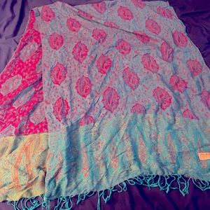 Blue and purple pashmina